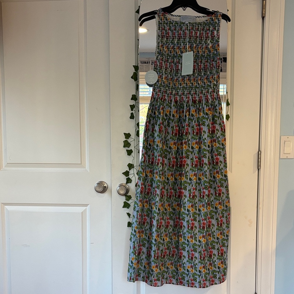 Hill House Cosima dress in geranium stripe